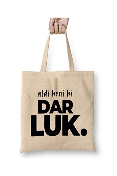 Toyaso Aldi Beni Bi Darluk Τσάντα από ύφασμα μαύρης θάλασσας με μακρύ χερούλι...