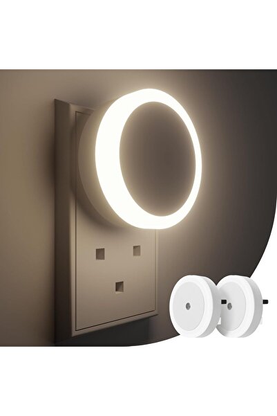 Baytion Night Light 6500K Daylight LED 0.5W Sensor Plug-in, 2 PCS