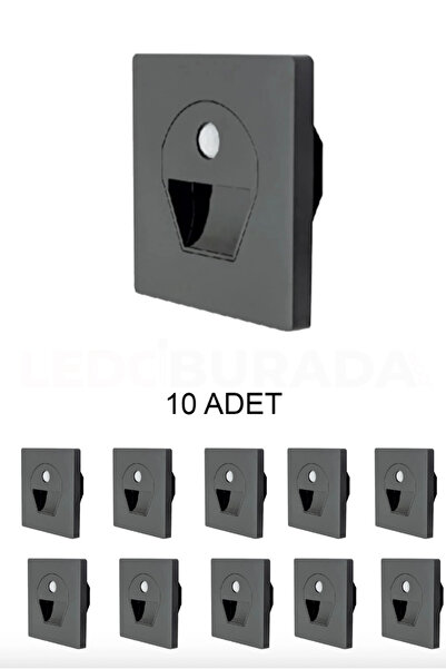 Cata CT-5170 Sensörlü Koridor Aydınlatması Siyah Kasa Beyaz Işık - 10’lu Paket