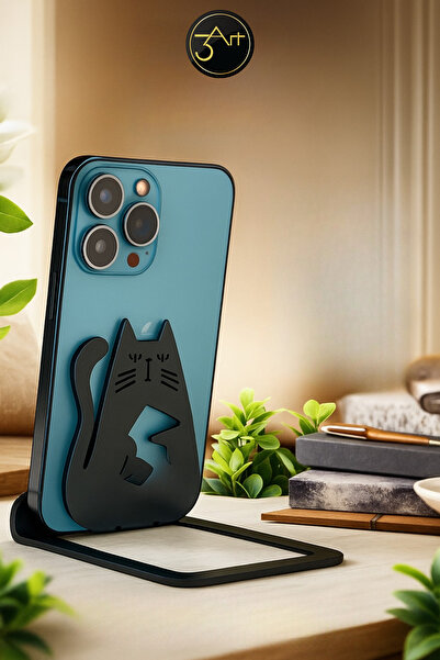 3art Metal Metal Telefon Tutacağı – Kaymaz, Sağlam ve Dekoratif Masa Üstü Stand