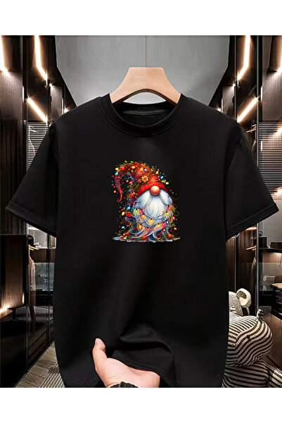 BG BASKI ATÖLYESİ تي شيرت ذو طابع العام الجديد لعيد الميلاد المجيد 2026 سانتا...