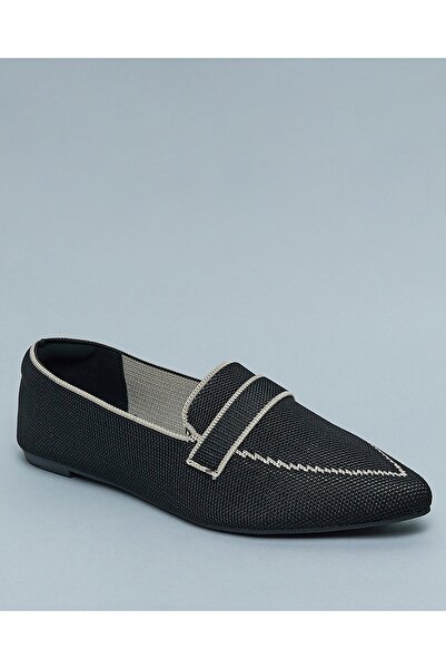 R&B Women'S Black Textured Slip On Shoes