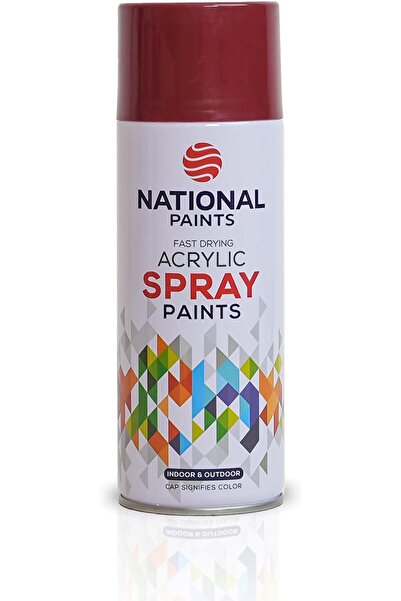 NATIONAL PAINTS بخاخ طلاء أكريليك سريع الجفاف - مارون 780