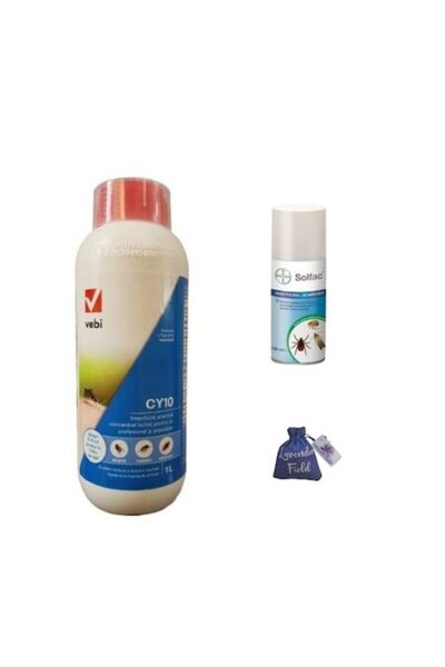 Vebi Solfac 150 ml + CY10 1 L + sac lavandă 10 g anti gândaci de bucătărie, țânțari, insecte