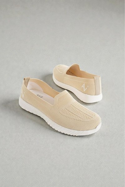 VANONE Women's Knitwear Lightweight Slip-On Breathable Knitted Ballerinas Daily Comfortable Use