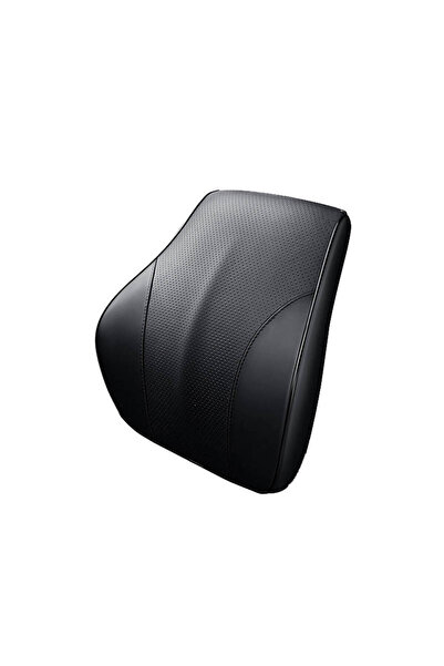 OEM Leather Lumbar Cushion, Complete Lumbar Support for Car Seat, 40 mm x 38mm x 11 mm, Black