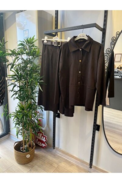 BEBE PLUS Women's Suede Suit