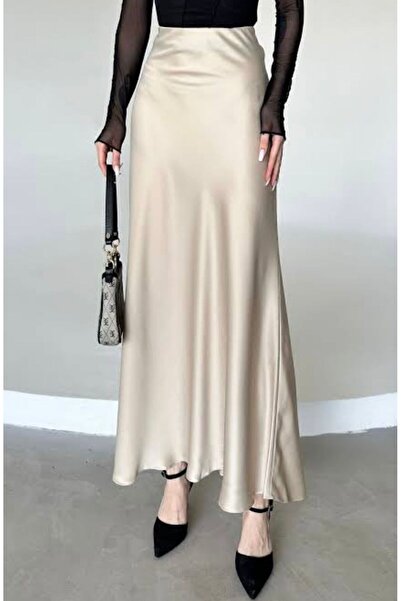 Sima Butik WOMEN'S SATIN SKIRT