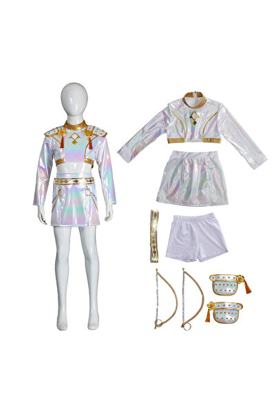 NO BRAND زي تنكري مستوحى من مسلسل صائدات الساحرات، طقم زوي اللامع الكامل، مقا...