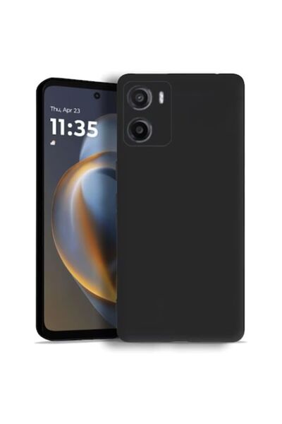 ELITE MOBILE Husă moale din catifea compatibilă cu Motorola G05/E15, neagră