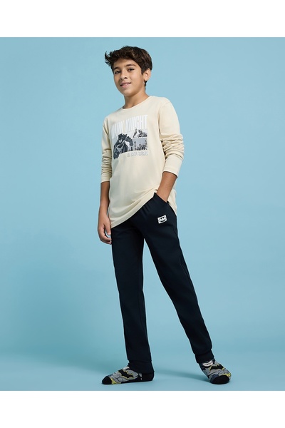 R&B طقم بيجاما للأولاد مطبوع باتمان، لون بيج