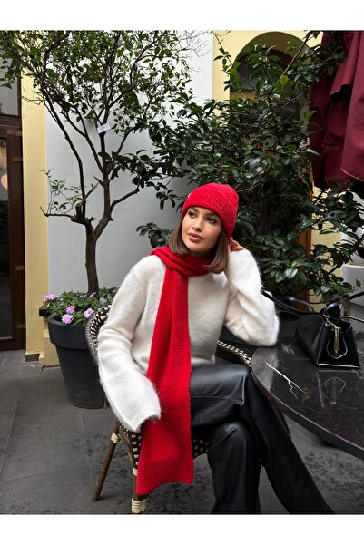 LAGRANZE Fuzzy 2-Piece Women's Scarf Beanie Set