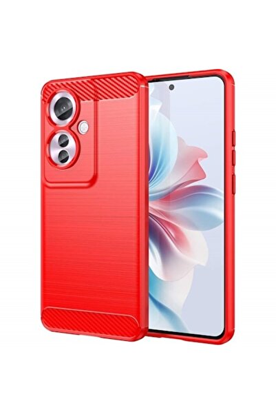 OEM Carcasă tip carbon moale compatibilă cu Oppo Reno 11F, roșie