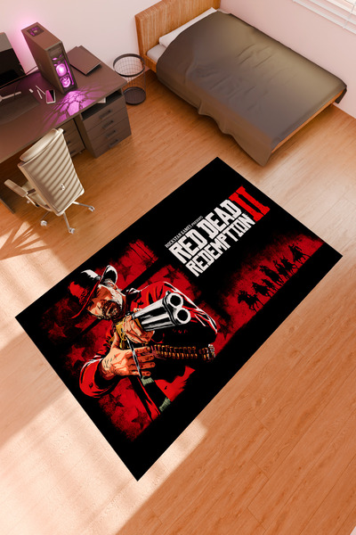 FG Store Red Dead Redemption 2 Temalı Dijital Baskılı Makinede Yıkanabilir Ka...