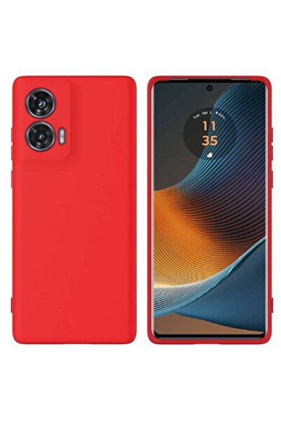ELITE MOBILE Husă moale din catifea compatibilă cu Motorola G85 5G, roșie
