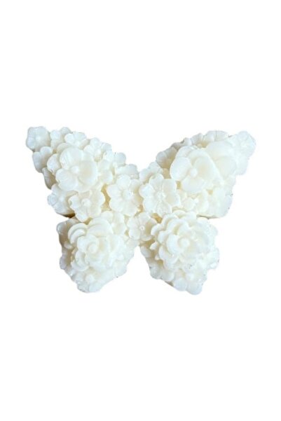 OEM Wedding or baptism favors, white butterfly, soy wax, scented (coconut), 9 g, 10 pieces