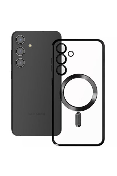 OEM Husa Magnetic Luxury compatibila cu Samsung Galaxy S25 Plus, Electric Black