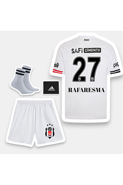 Quaxram RAFARESMA 27 bêşiktâş 25/26 ÇOÇUK FUTBOL FORMASI BEYAZ 4LÜ SET