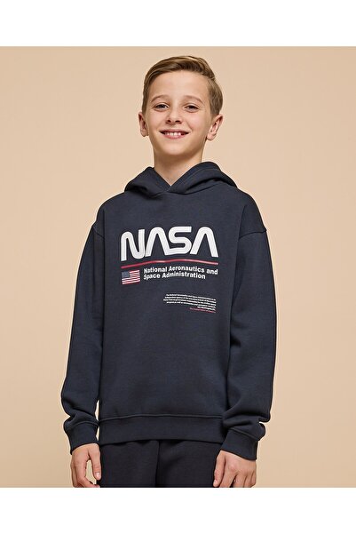 R&B Printed Hoodie With Long Sleeves