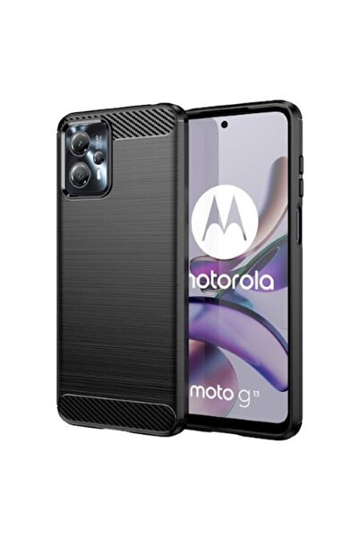 OEM Carcasă TPU Carbon compatibilă cu Motorola G13, Neagră