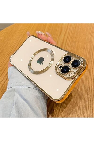 OEM Carcasă magnetică Luxury compatibilă cu iPhone 15 Pro, aurie