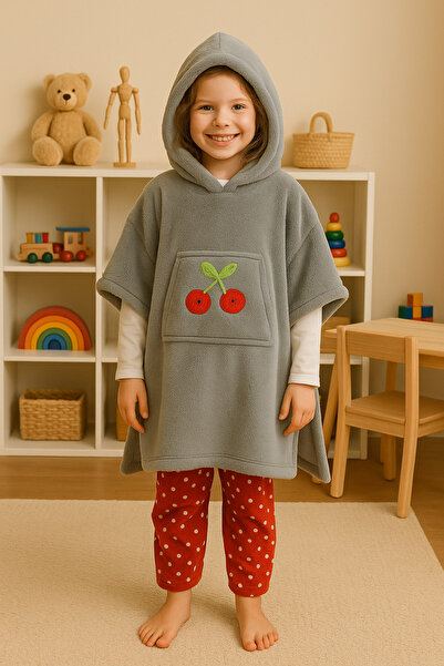 Attolya Çocuk Panço, Peluş Panço, Çocuk Ev Giyim, Çocuk Sweat, Çocuk Polar, Ç...