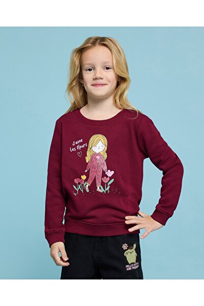 R&B Printed Sweatshirt With Crew Neck And Long Sleeves