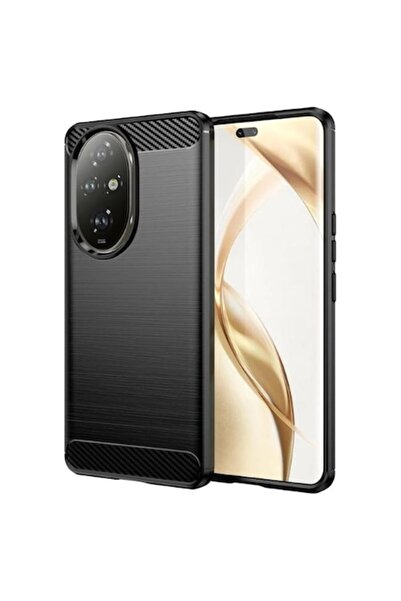 OEM Carcasă cu perie de carbon moale compatibilă cu Honor 200 Pro, negru carbon