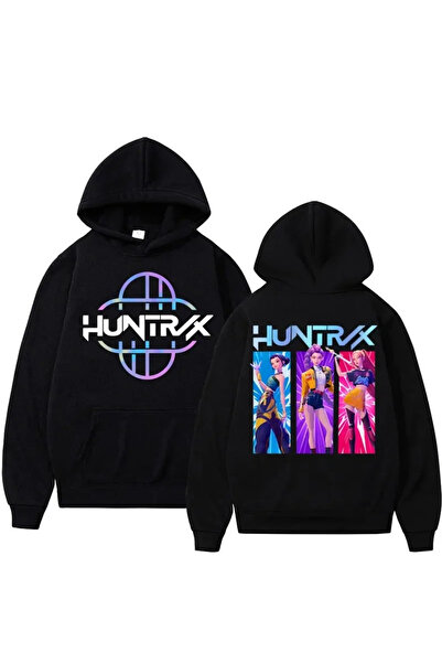 NO BRAND هودي كيبوب مستوحى من لعبة ويتشر للبنات، WY-403، أسود، مقاس XL