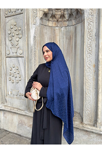 Mira İpek Halka Desen Pamuklu Ayrobin Jakar Şal