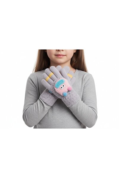 gigigiyim قفازات محبوكة للفتيات بنمط وحش الكوكيز