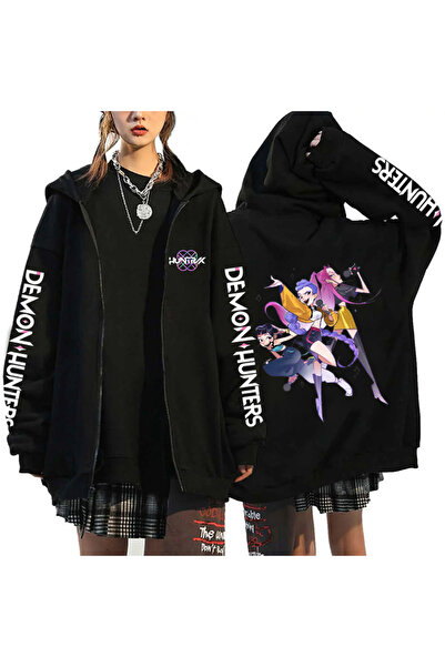 NO BRAND هودي مستوحى من فرقة فتيات ويتشر الكورية، بقصة فضفاضة، مناسب لفصلي ال...