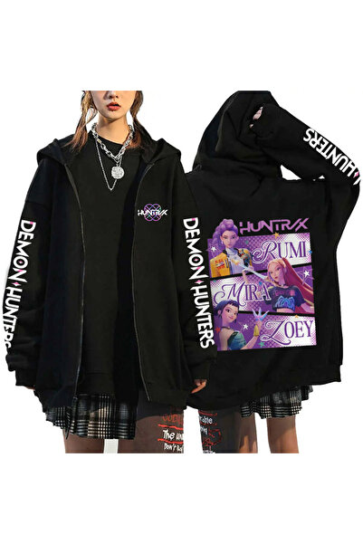 NO BRAND هودي فرقة فتيات كيبوب ديمون هانتر، بقصة فضفاضة، مناسب لفصلي الخريف و...