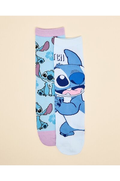 R&B 2 Pack Stitch Print Ankle Socks