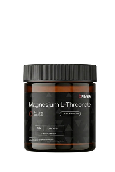 PEAKRTRIBE Magnezyum L-Treonat Tozu – 50 g | Katkısız | Saf Form