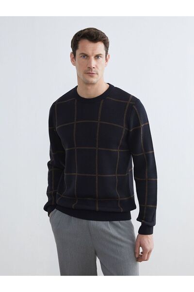 LC Waikiki Southblue Crew Neck Men's Knitwear Sweater