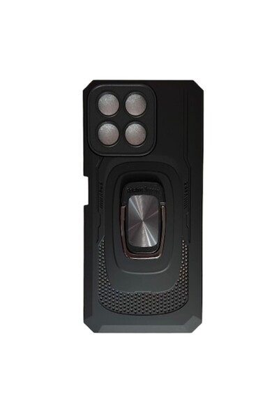 OEM Antishock Case with Ring and Magnet for Honor 200 Smart - Black