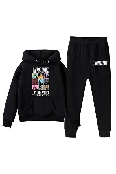 NO BRAND طقم سويت شيرت من الصوف من تايلور سويفت، جولة ذا إيراس، WY-237، أسود،...