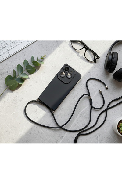 emybox حافظة هاتف ناعمة من السيليكون المخملي من سلسلة Urban مع حزام للرقبة له...