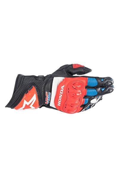Alpinestars Honda GP Pro R3 Korumalı Motosiklet Eldiveni Siyah Kırmızı Beyaz ...