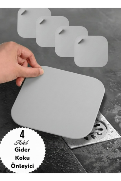 ZeDesign 4 ADET Kötü Koku Önleyici Silikon Mat Banyo Mutfak Lavabo Balkon Gid...