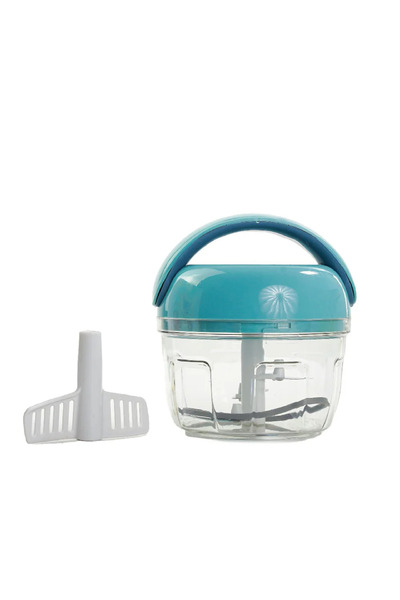 Kovar مفرمة طعام بلاستيكية يدوية - أزرق وأخضر