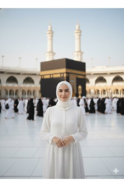 Cosibello Home Hac ve Umre Müslin Pamuklu Tesettür Elbise