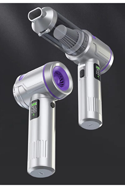 yollayenilensin 20000PA Dijital Ekranlı Kablosuz Güçlü Araba Süpürgesi Mini El Tipi Şarjlı Temizlik