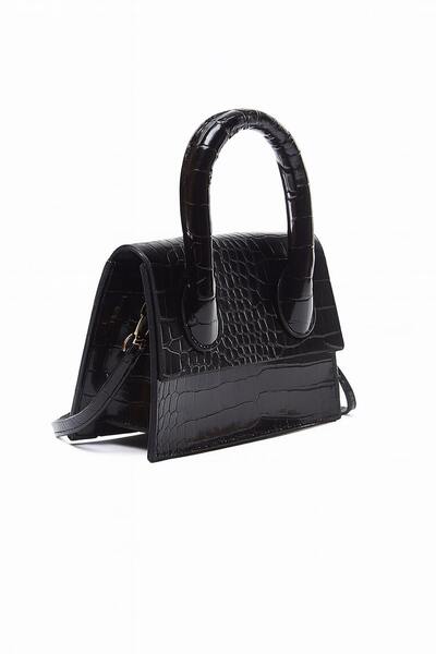 Timburly Tek Saplı Dokulu Çapraz Askılı Kadın Mini Cüzdan Omuz Çanta