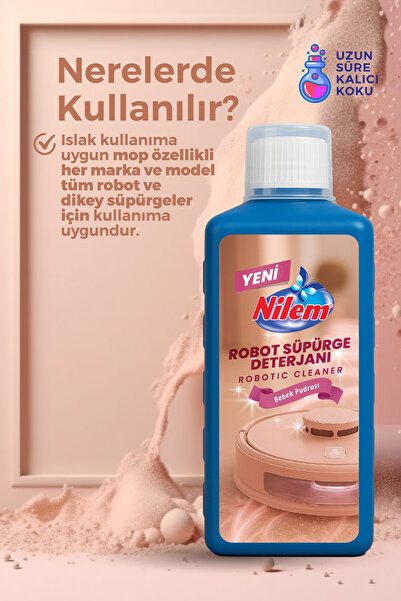 Nilem Robot Süpürge Deterjanı Bebek Pudrası Kokulu 500 ml