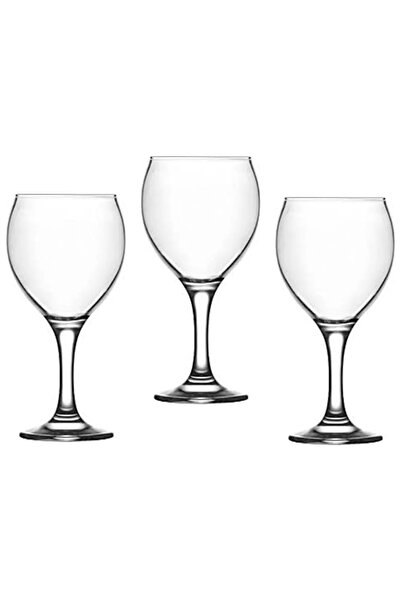 Kovar Lav Misket Goblet Clear Elegan Wine Glassware Set 210CC- 3pcs