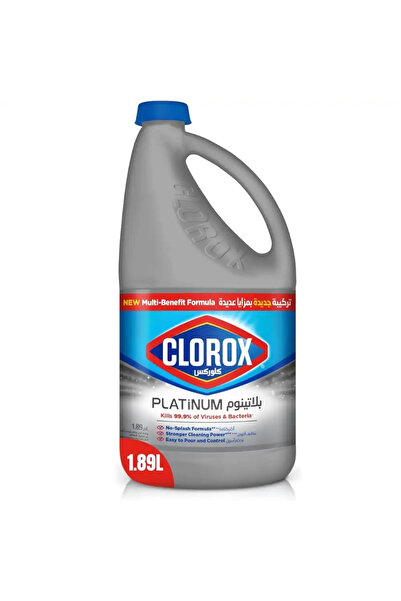Clorox Platinum Liquid Bleach With Strong Cleaning Power Kills 99.9percent Viruses and Bacteria- 1.8