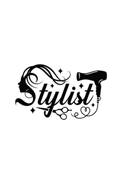 Oracal Decorative Sticker Salon "Stylist", 47×78 cm, Black,
