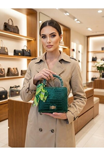 Lavina حقيبة يد نسائية فاخرة مع ربطة حرير + حزام